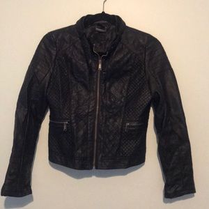 NWOT Black Faux Leather Jacket - Ladies XS